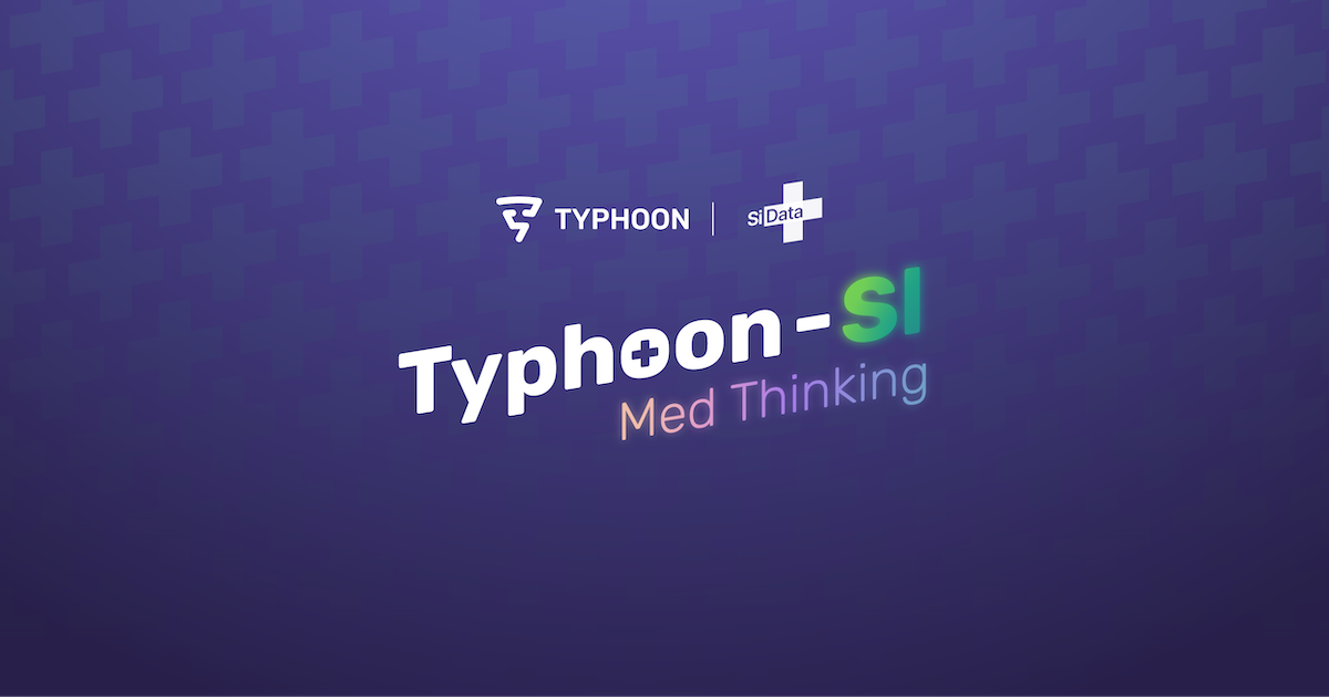 Cover of the article: Rethinking How Medical AI Reasons: Introducing the Typhoon–SiData+ Ranked-List Medical Reasoning Model